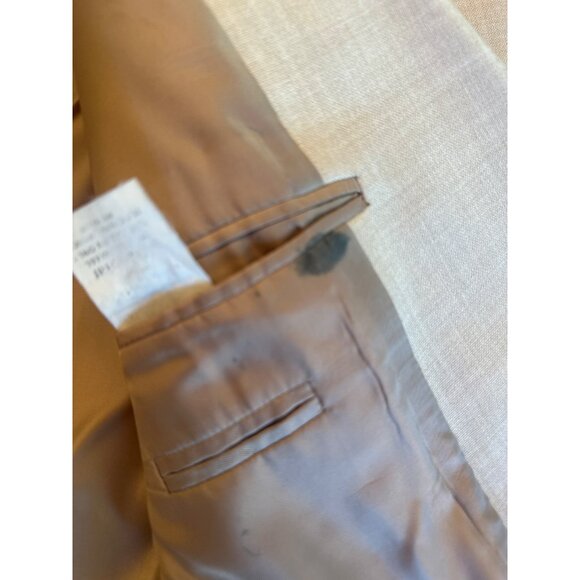 Haspel Mens Beige Blazer Jacket 40R Summer weight Wool Blend - Picture 5 of 6